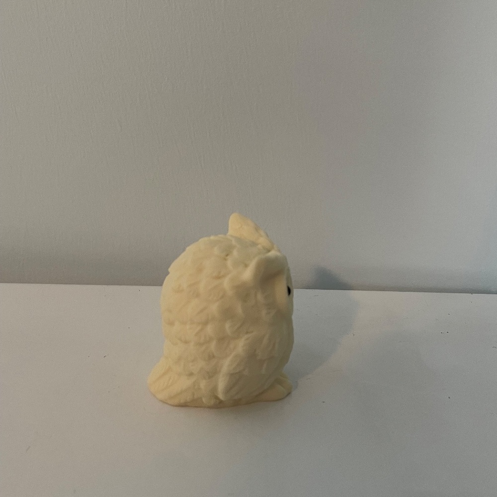 Carved Ivory Owl, Tagua Nut Owl - Picture 2 of 4